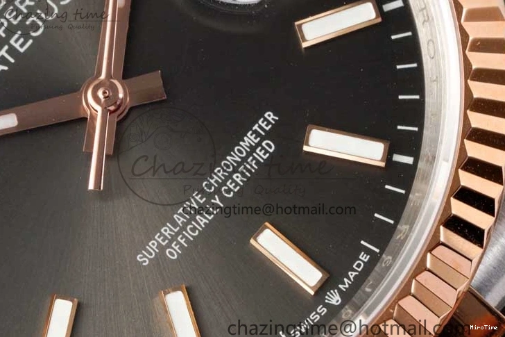 MiroTime 0504 DateJust 36 SS RG DIWF 1:1 Best Edition 904L Steel Gray Stick Dial on Jubilee Bracelet SA Original 2321